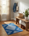 Seychelles Stripes Collection Area Rug - Mahe (Navy Blue) Rectangle Navy Blue  lifestyle 7