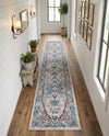 Seville Stripes Collection Area Rug - Cadiz (Blue) Runner Blue  lifestyle 43