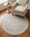 Heritage Elegance Collection Area Rug -  Schonbrunn Round Cream  lifestyle 58