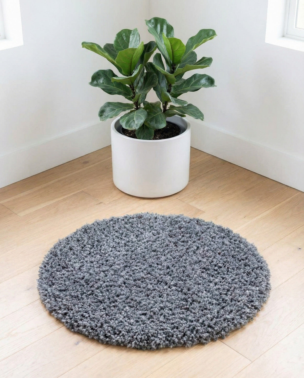 Alpine Plush Collection Area Rug -  Cortina (Peppercorn) Round Peppercorn  lifestyle 99