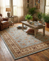 Jaipur Elegance Collection Area Rug -  Nahargarh (Light Blue) Rectangle Light Blue  lifestyle 5