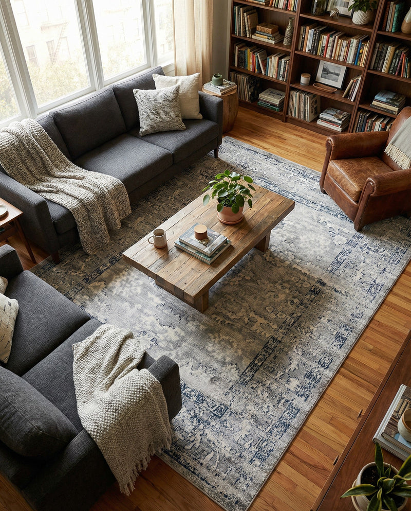 Savannah Elegance Collection Area Rug - Magnolia Rectangle Gray  lifestyle 40