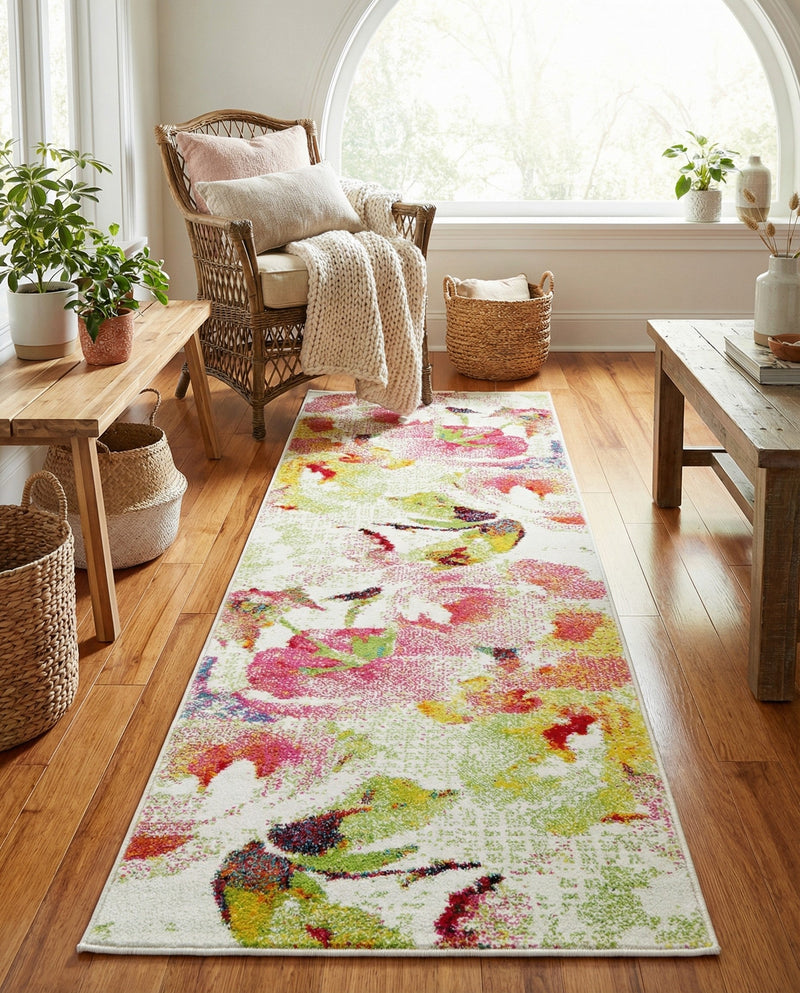Venetian Elegance Collection Area Rug -  Marghera Runner Ivory  lifestyle 70