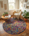 Caribbean Cove Collection Area Rug -  Vincent Round Multi  lifestyle 32