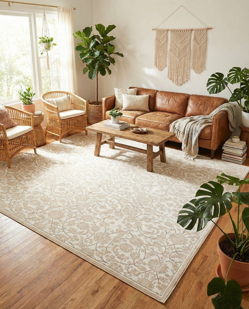 Andes Summit Collection Area Rug -  Chimborazo Rectangle Snow White  lifestyle 31