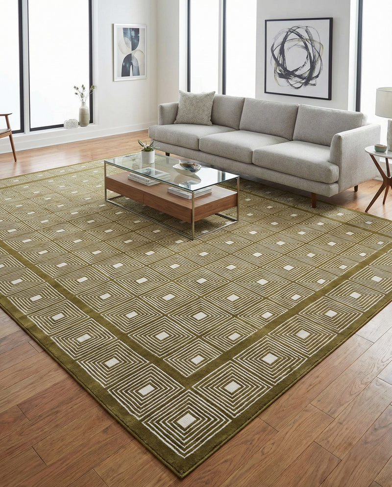 Aravalli Collection Area Rug -  Jaipur Rectangle Olive Green  lifestyle 19