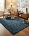 Plush Oasis Collection Area Rug - Serenity (Sapphire Blue) Rectangle Sapphire Blue  lifestyle 17