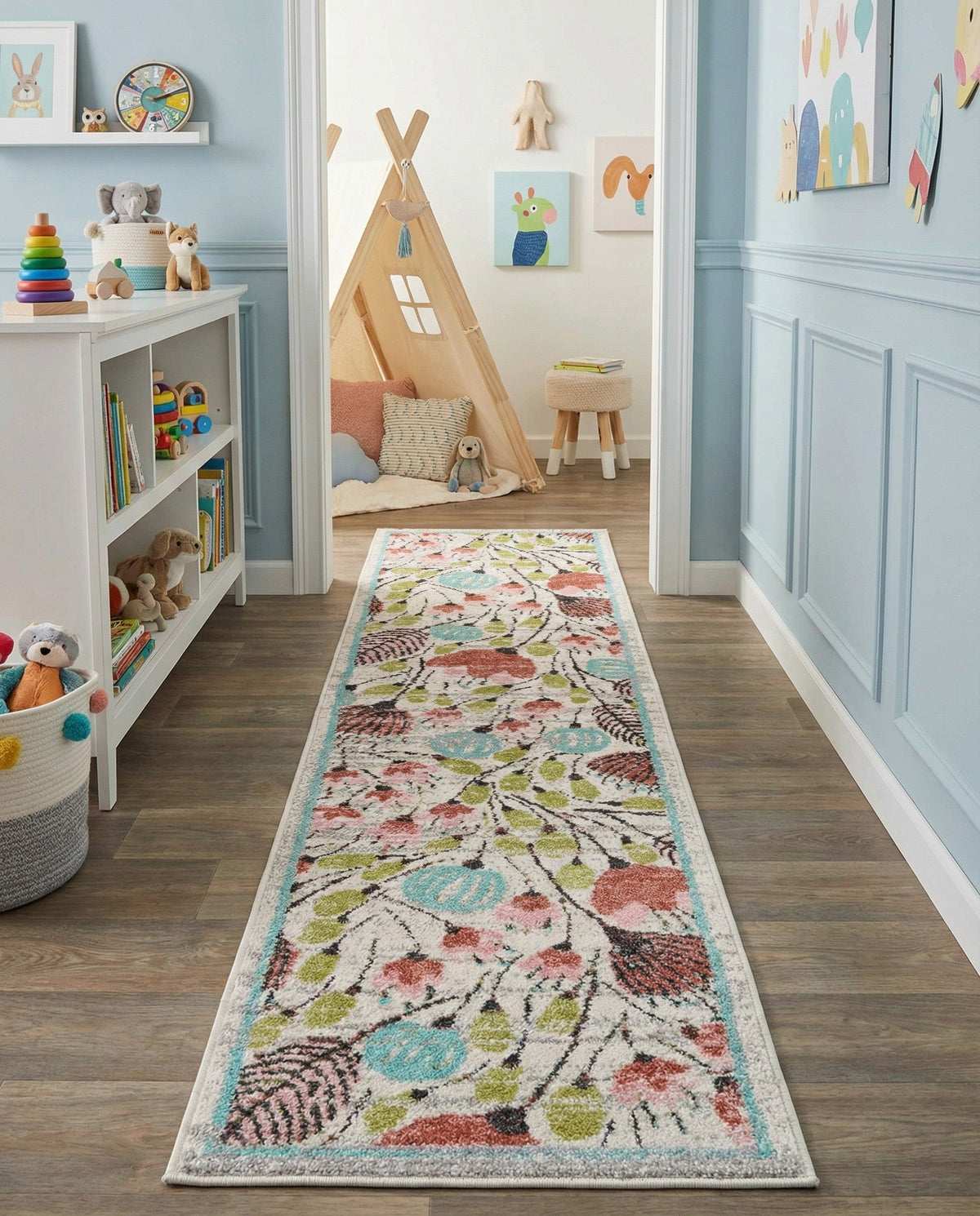 Wonder Tykes Collection Area Rug -  Fantasy Runner Ivory  lifestyle 69