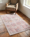 Vintage Memories Collection Area Rug -  Flashback Rectangle Ivory and Pink  lifestyle 10