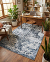 Aegean Elegance Washables Collection Area Rug -  Serifos Rectangle Navy Blue  lifestyle 21