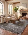 Tranquil Tides Shag Collection Area Rug -  Frost Rectangle Gray  lifestyle 42
