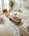 Adriana Terrace Collection Area Rug -  Positano (Ivory) Rectangle Ivory  lifestyle 14