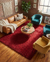 Eternal Plush Oasis Collection Area Rug -  Tranquility (Merlot) Rectangle Merlot  lifestyle 25