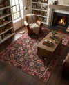 Heritage Elegance Collection Area Rug -  Himeji Rectangle Black  lifestyle 39