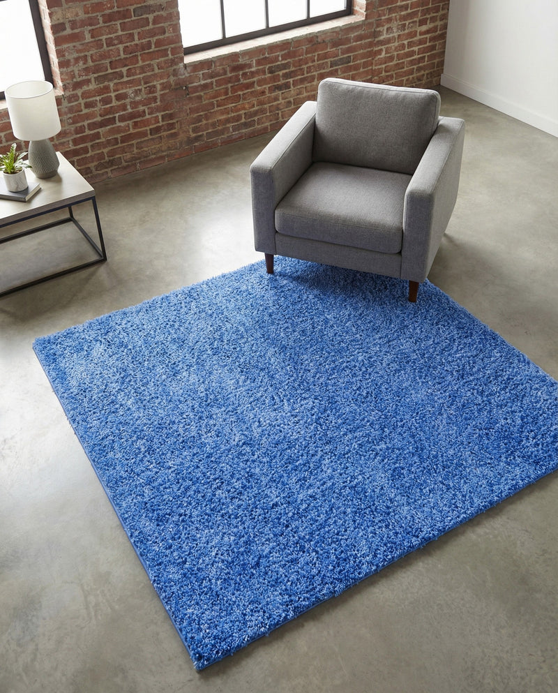 Plush Oasis Collection Area Rug - Serenity (Periwinkle Blue) Square Periwinkle Blue  lifestyle 59