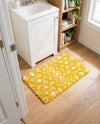 Berber Lattice Shag Collection Area Rug - Atlas (Yellow) Rectangle Yellow  lifestyle 11