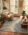 Savannah Threads Collection Area Rug -  Kalahari Rectangle Antique Blue  lifestyle 7