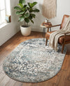 Georgetown Rugs Collection Area Rug - Dupont (Gray) Oval Gray  lifestyle 72