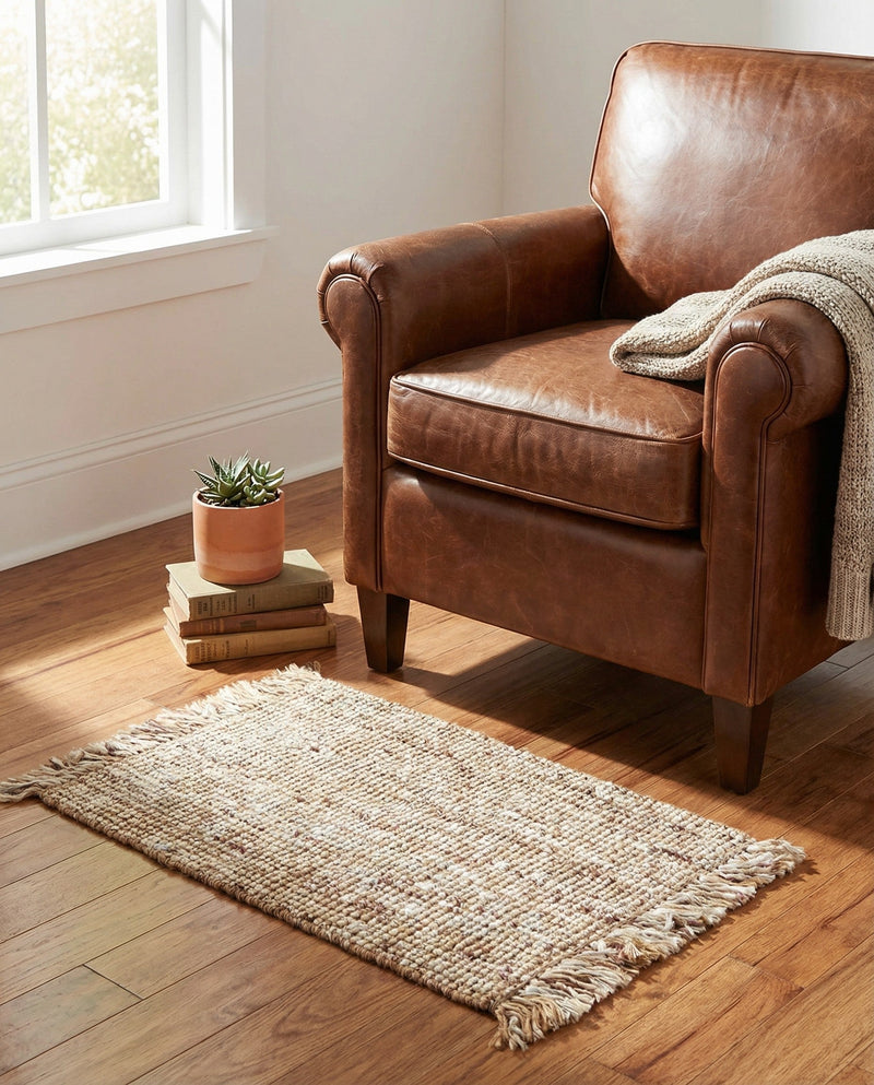 Savannah Jute Collection Area Rug - Tahoe Rectangle Natural  lifestyle 3