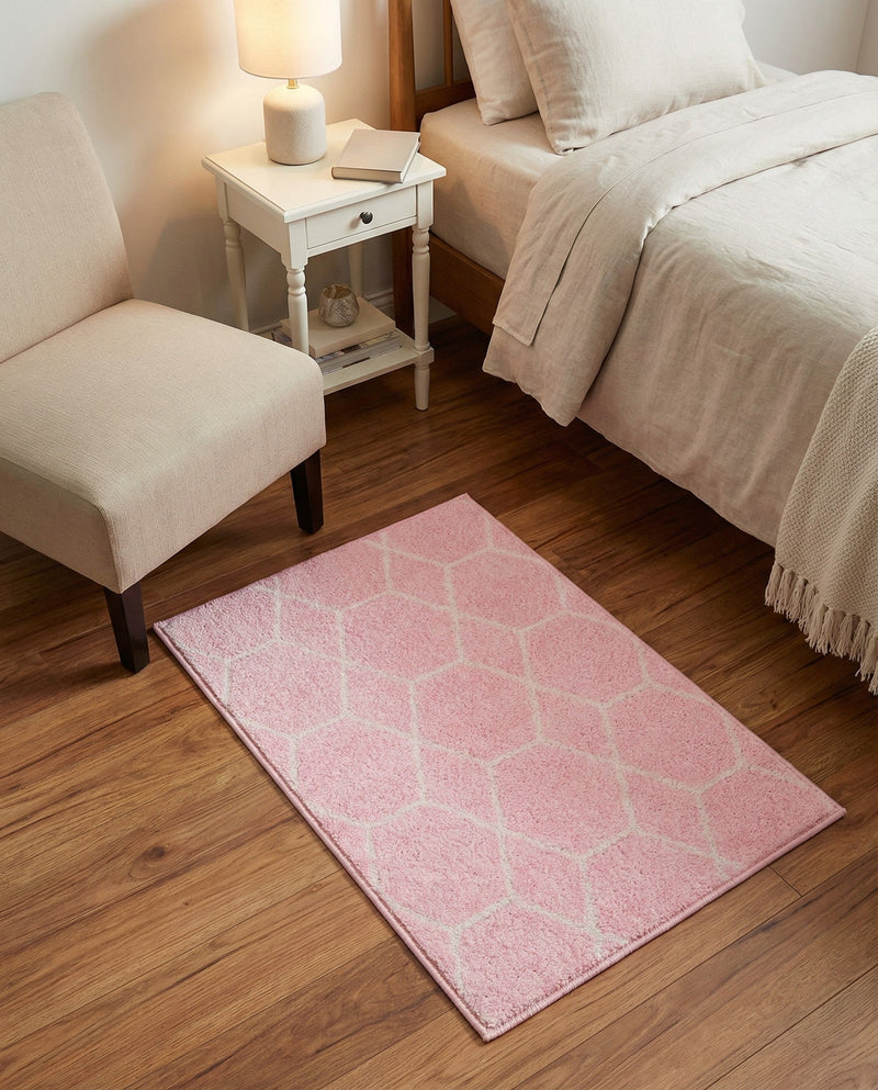 Trellis Mosaic Collection Area Rug - Arborville (Light Pink) Rectangle Light Pink  lifestyle 20