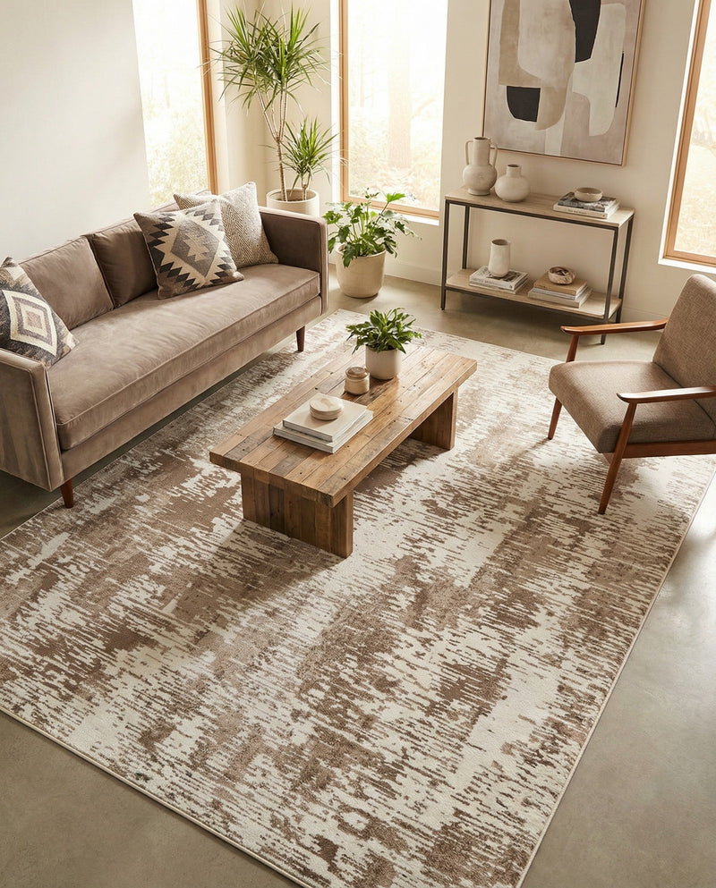 Coastal Haven Collection Area Rug -  Pelican Rectangle Ivory  lifestyle 36