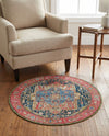Patio Heritage Collection Area Rug -  Sanctuary Round Multi  lifestyle 39