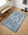 Patio Heritage Collection Area Rug -  Augusta (Blue) Rectangle Blue  lifestyle 31