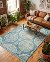 Arcadia Rugs Collection Area Rug -  Atlantis (Gray and Blue) Rectangle Gray and Blue  lifestyle 4