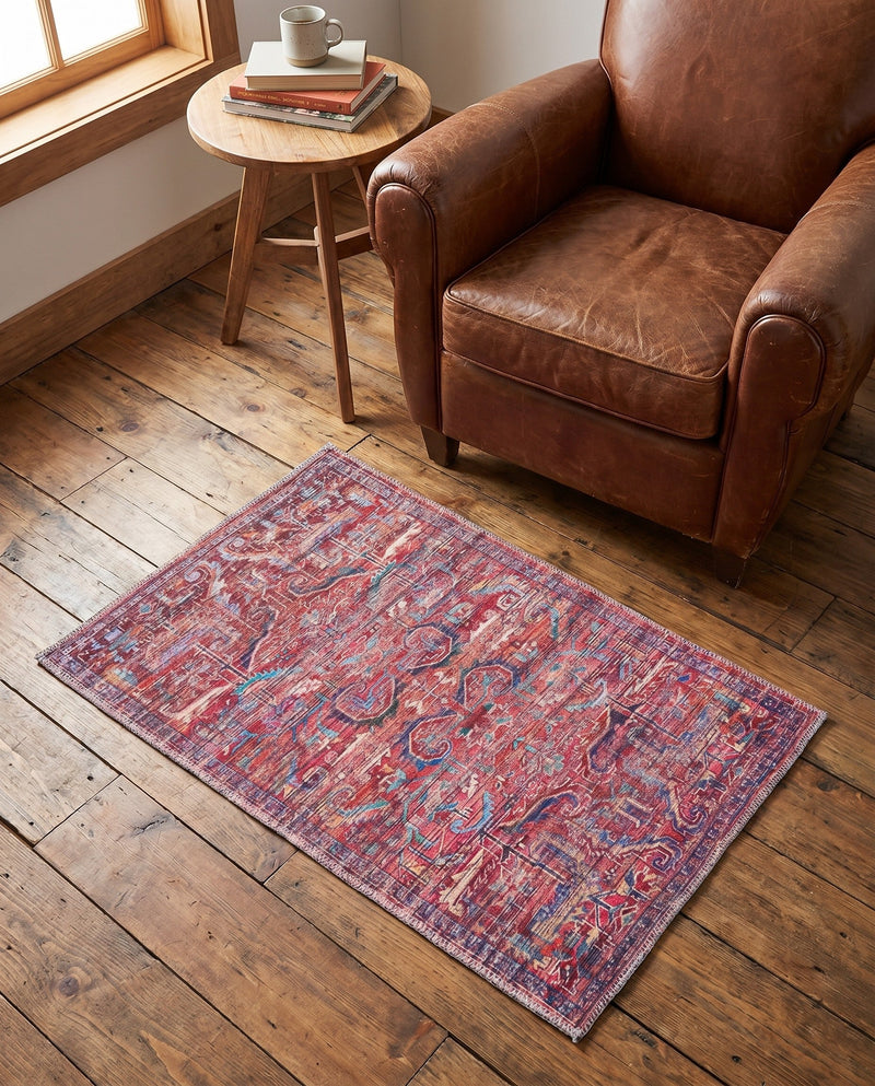 Zahara Oasis Collection Area Rug -  Tangier Rectangle Rust Red  lifestyle 6
