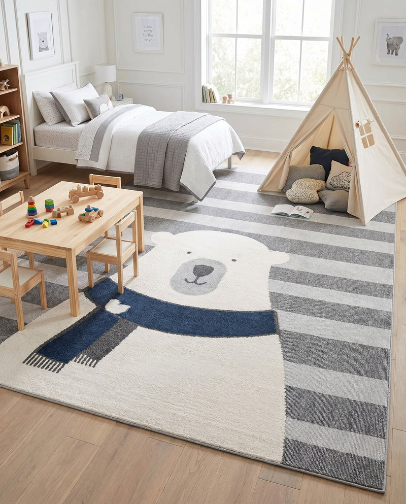 Wonder Tykes Collection Area Rug -  Dreamland Rectangle Gray  lifestyle 17