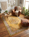 Geneva Terrace Collection Area Rug -  Yverdon Rectangle Yellow  lifestyle 32