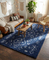 Casablanca Comfort Collection Area Rug - Sahara Rectangle Navy Blue  lifestyle 33