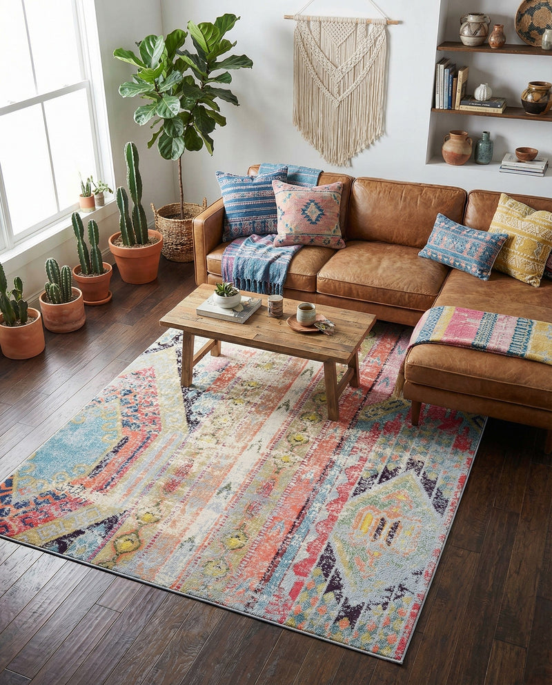Sedona Vista Collection Area Rug -  Cholla Rectangle Multi  lifestyle 37