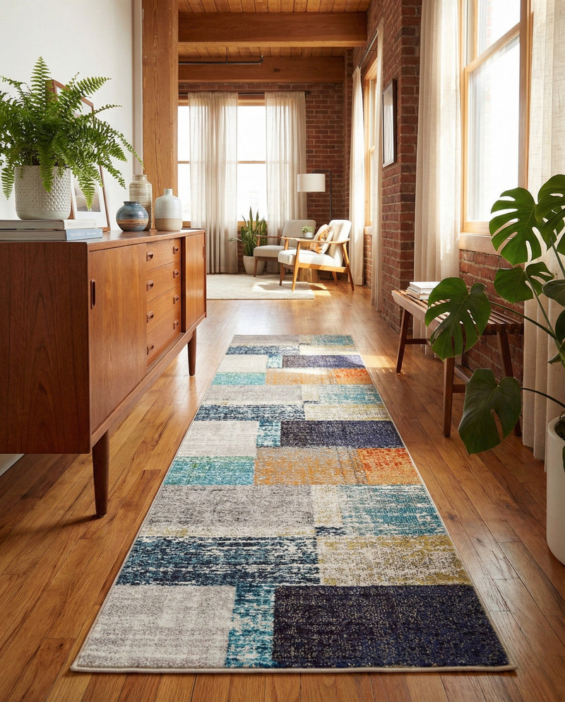 Colorburst Oasis Collection Area Rug - Palette Runner Multi  lifestyle 72