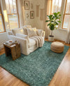 Eternal Plush Oasis Collection Area Rug -  Tranquility (Forest Green) Rectangle Forest Green  lifestyle 27