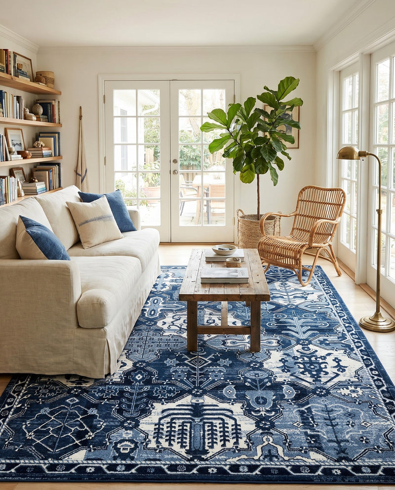 Horizon Collection Area Rug - Dawn Rectangle Blue  lifestyle 68