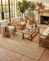 Sequoia Handwoven Jute Collection Area Rug - Briarwood Rectangle Natural  lifestyle 18