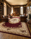 Versailles Elegance Collection Area Rug -  Louveciennes (Red) Rectangle Red  lifestyle 28