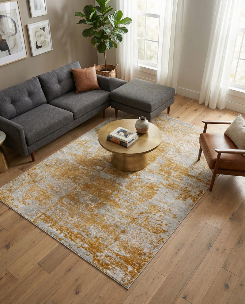 Bloomsbury Elegance Collection Area Rug -  Belgravia Rectangle Yellow  lifestyle 35