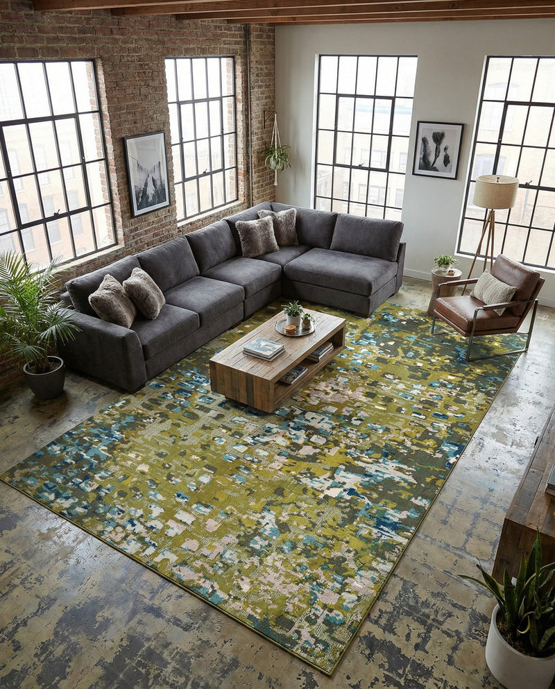 Sevilla Splendor Collection Area Rug - Alcazar Rectangle Green  lifestyle 16