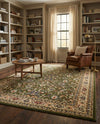 Isfahan Elegance Collection Area Rug - Naghsh-e Jahan (Green) Rectangle Green  lifestyle 48