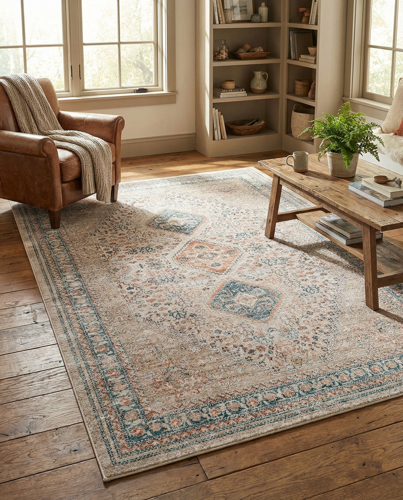 Coastal Haven Collection Area Rug -  Harborview Rectangle Multi  lifestyle 54