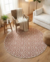 Urban Oasis Rugs Collection Area Rug -  Rooftop (Rust Red) Round Rust Red  lifestyle 45