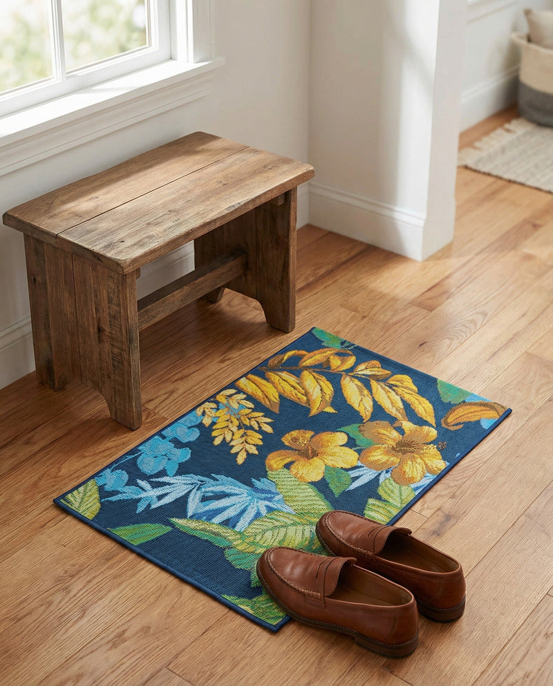 Seaside Blooms Collection Area Rug -  Grove Rectangle Multi  lifestyle 13