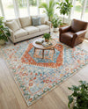 Arcadia Rugs Collection Area Rug -  Xanadu Square Salmon  lifestyle 51