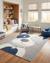 Wonder Tykes Collection Area Rug -  Magicgrove Rectangle Blue and Gray  lifestyle 13