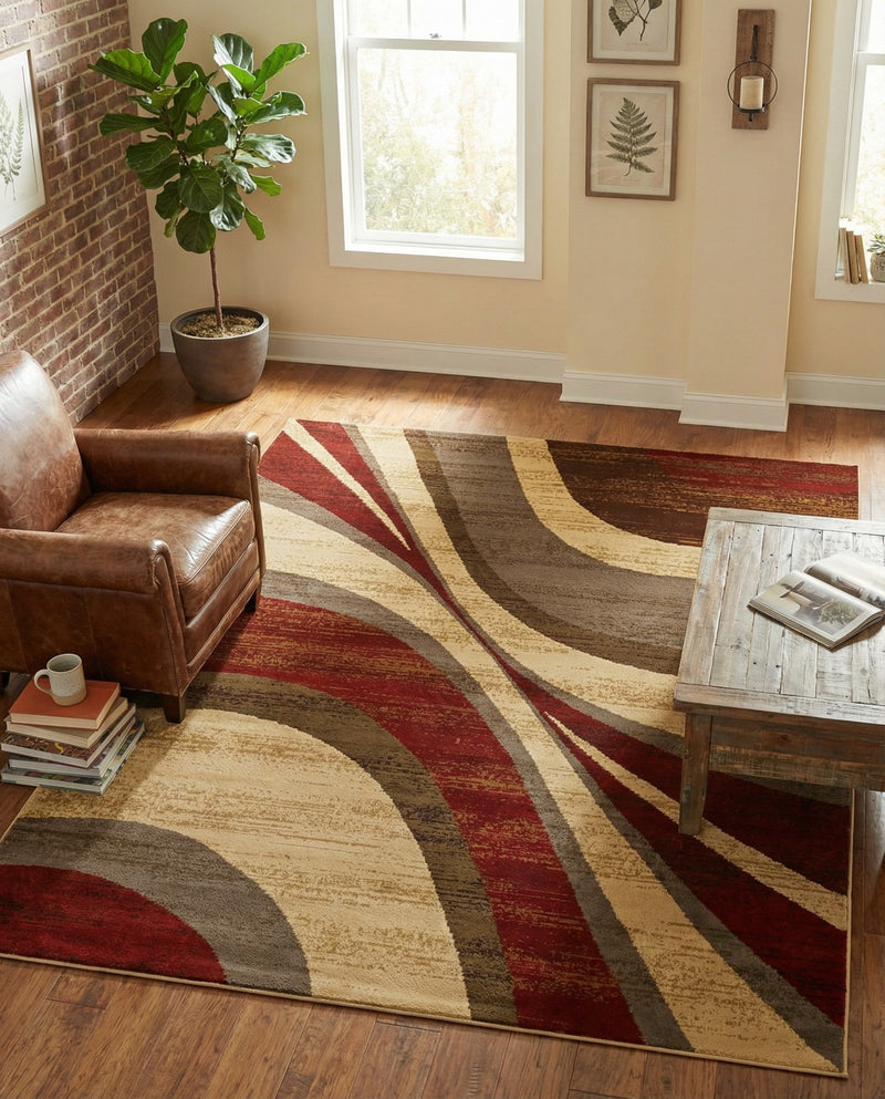 Bistro Lounge Collection Area Rug -  Frappe Rectangle Beige  lifestyle 11