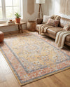 Seville Stripes Collection Area Rug - Cadiz (Yellow) Rectangle Yellow  lifestyle 14