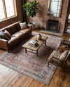 Vintage Memories Collection Area Rug -  Reverie Rectangle Rust Red and Brown  lifestyle 6