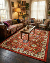 Tabriz Tapestry Collection Area Rug - Sahand (Terracotta) Rectangle Terracotta  lifestyle 6